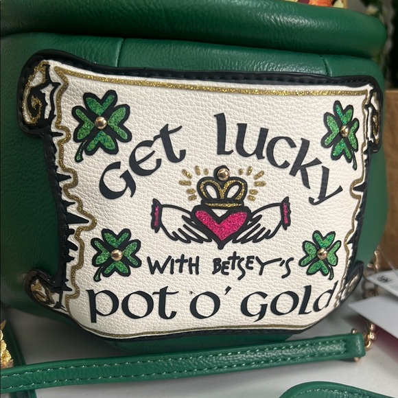 NWT Betsey Johnson Green Pot O' Gold Bag - Picture 4 of 11